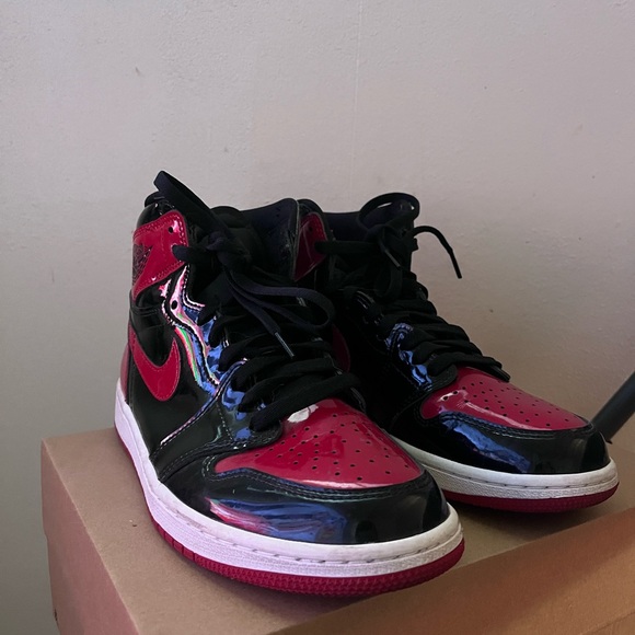 Nike Red and Black High-Top Sneakers